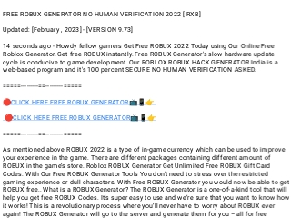 FREE ROBUX GENERATOR 2023 NO HUMAN VERIFICATION {{r31w}}